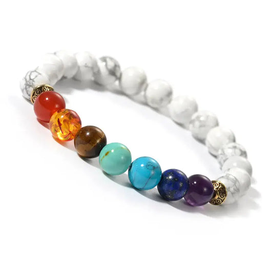 Chakra Bracelet - Howlite - 12pcs
