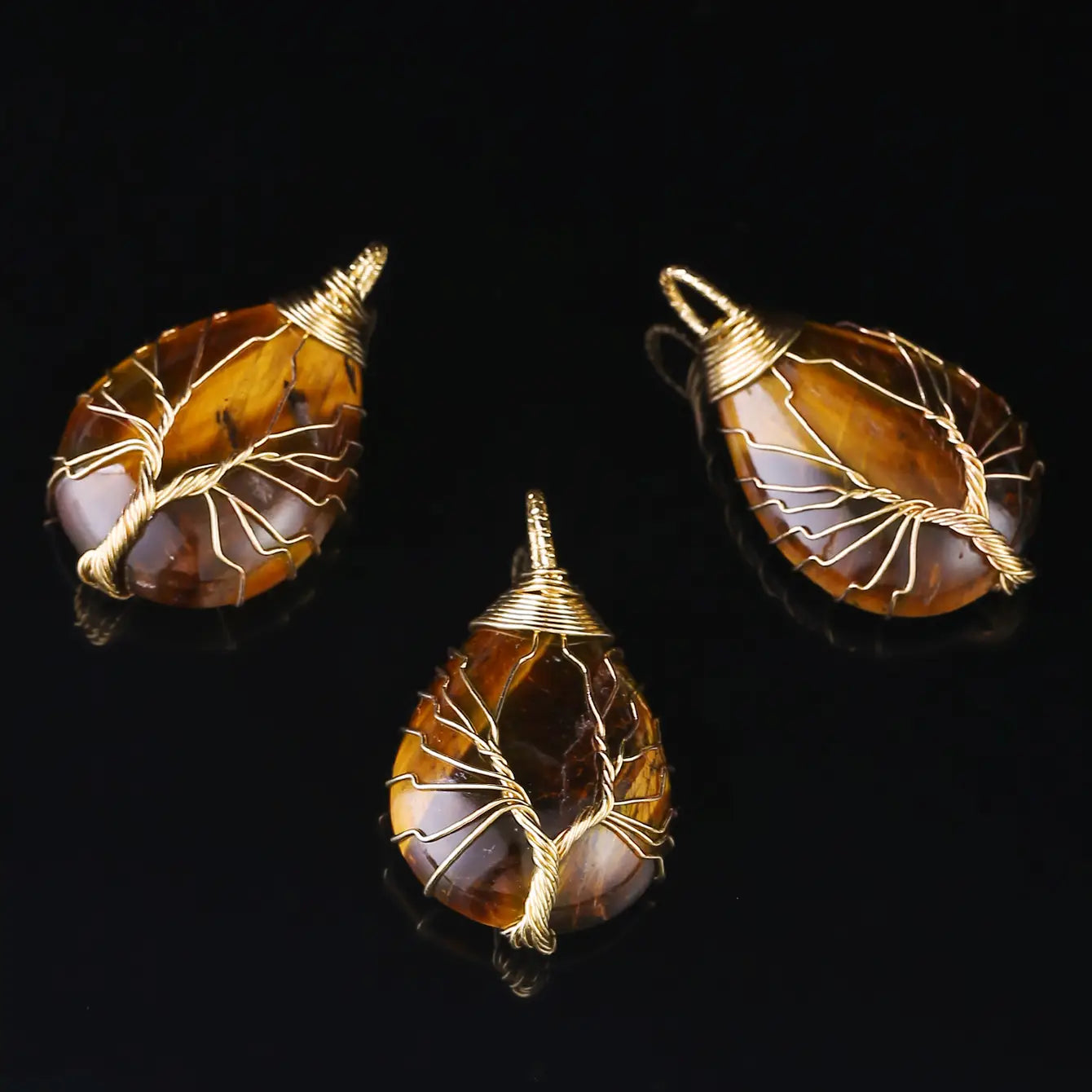 Tree of Life Wire Wrapped Necklace - Assortment 12 Pcs
