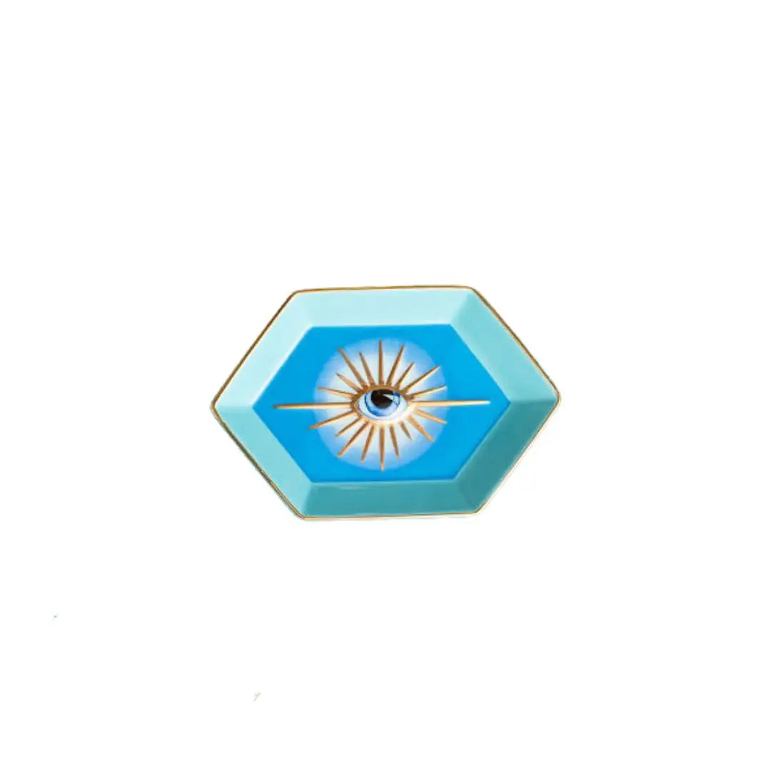 Hexagon Shape Evil Eye Dish - 9 Pcs