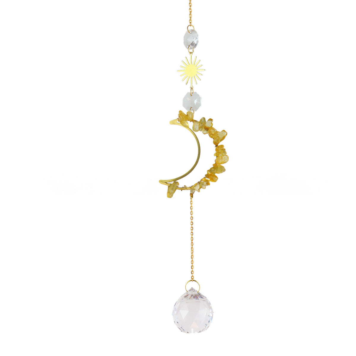 Celestial Small Moon Crystal Suncatcher - Assortment 6 Pcs