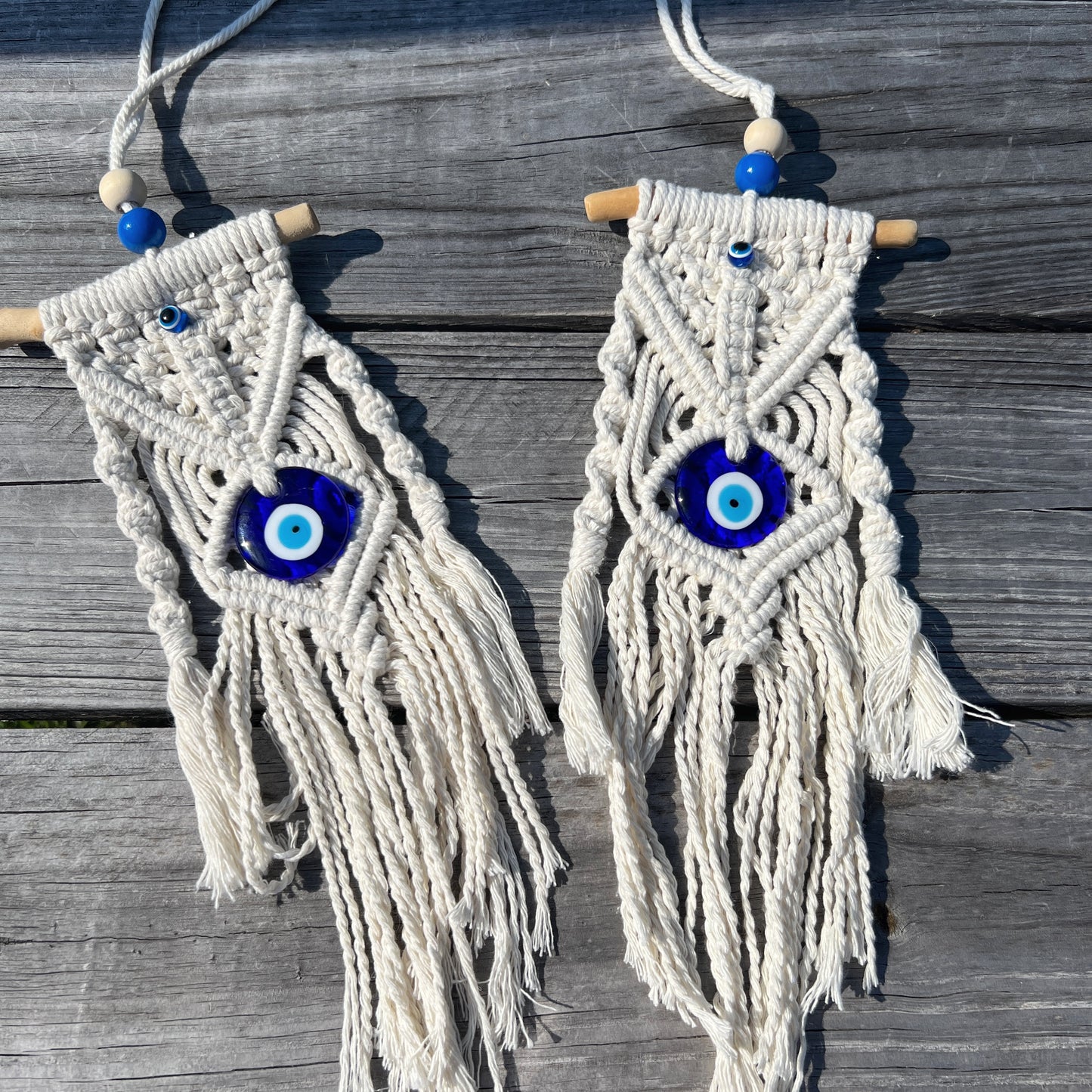 Macrame Handmade Evil Eye Wall Hanging - 4 Pcs
