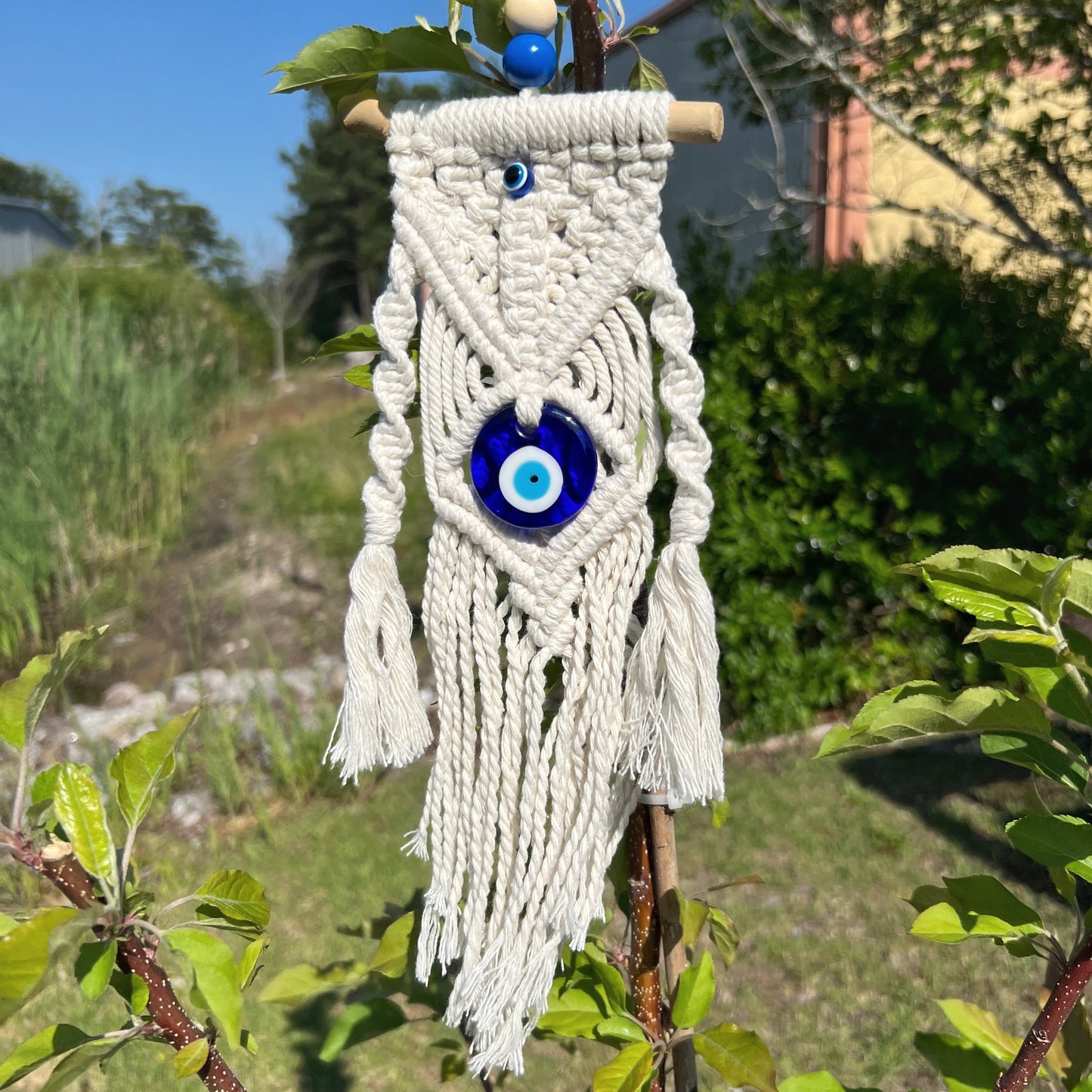 Macrame Handmade Evil Eye Wall Hanging - 4 Pcs