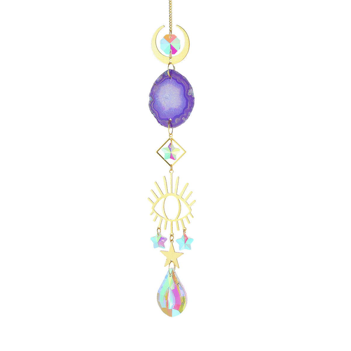 Agate Slice Crystal Suncatcher - Assortment 6 Pcs