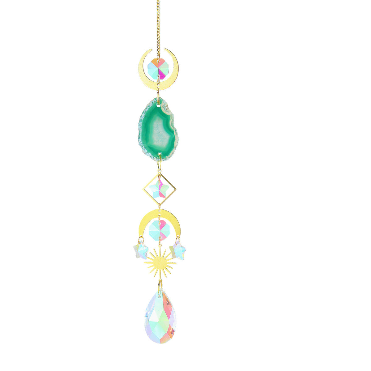 Agate Slice Crystal Suncatcher - Assortment 6 Pcs