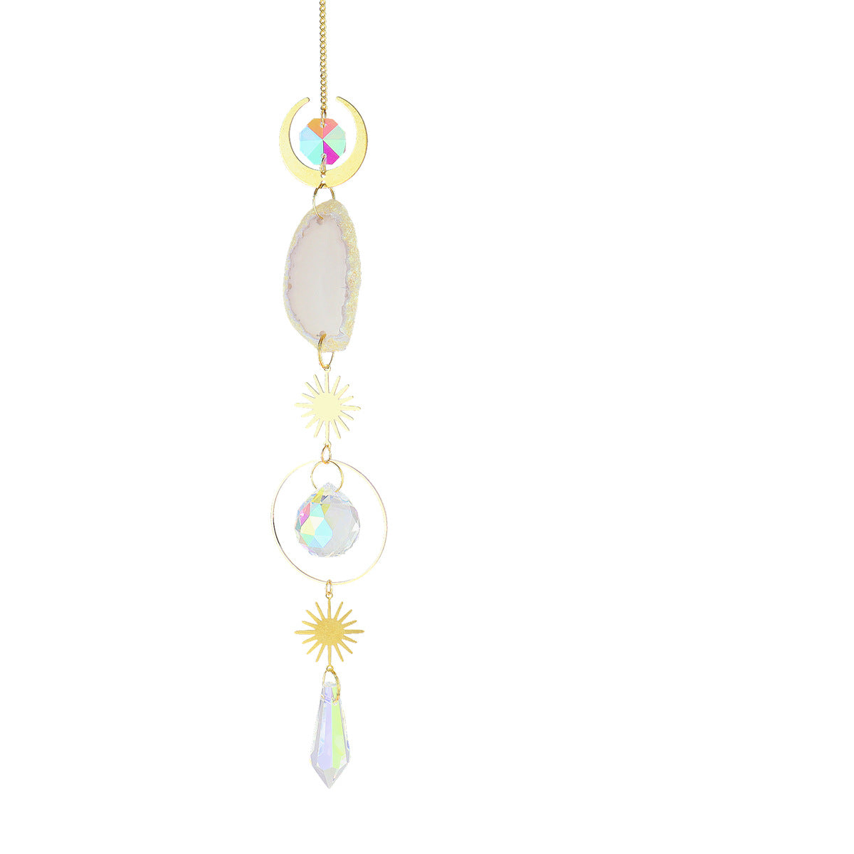 Agate Slice Crystal Suncatcher - Assortment 6 Pcs