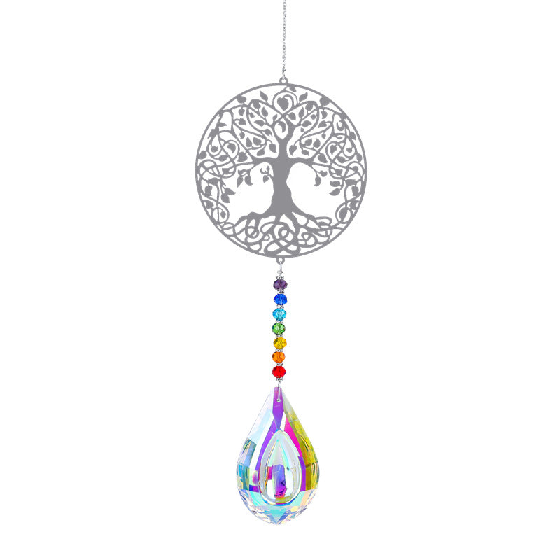 Life of Tree Oval Crystal Suncatcher - 4 Pcs