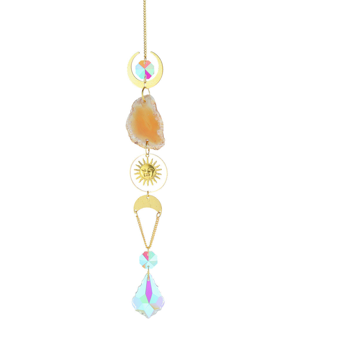 Agate Slice Crystal Suncatcher - Assortment 6 Pcs