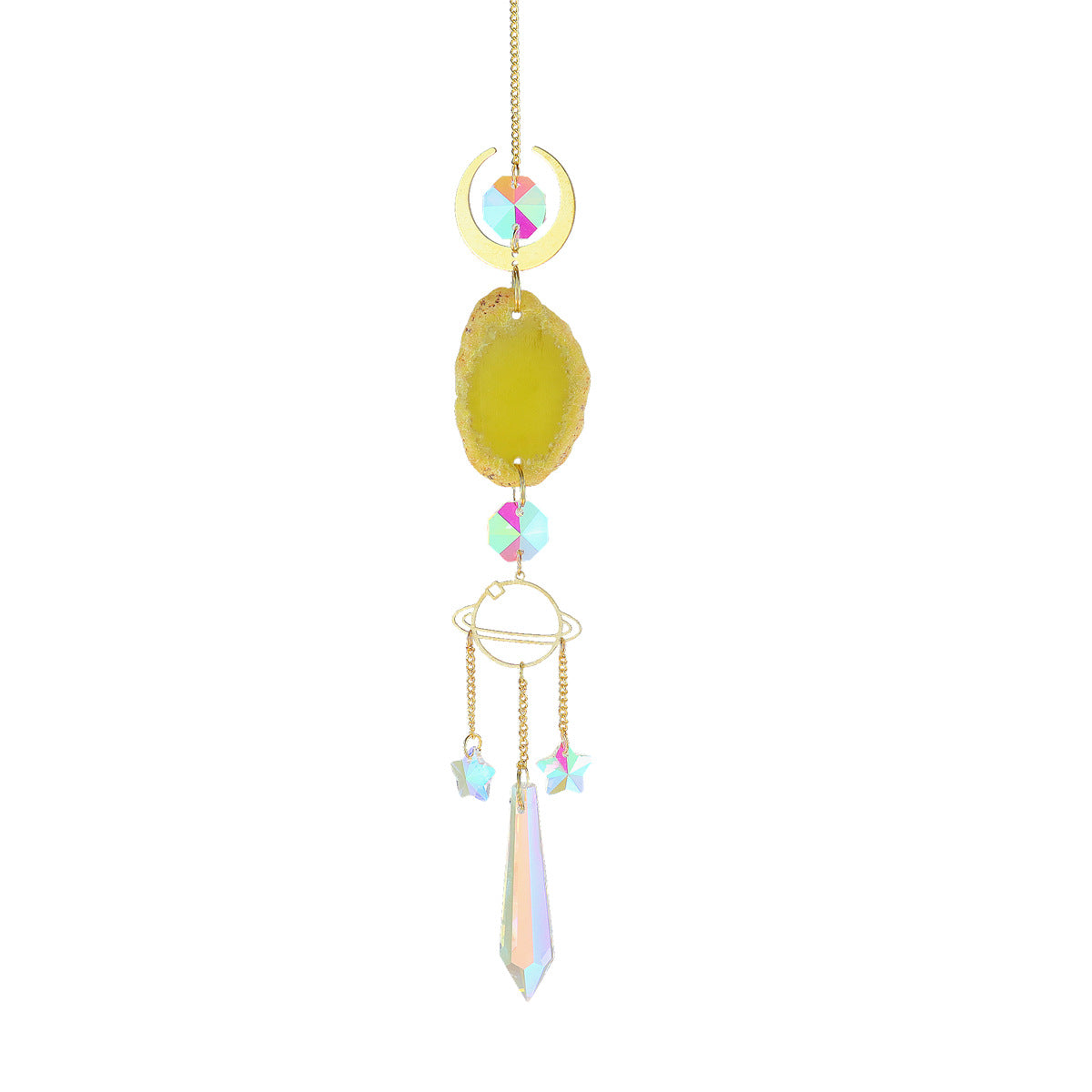 Agate Slice Crystal Suncatcher - Assortment 6 Pcs