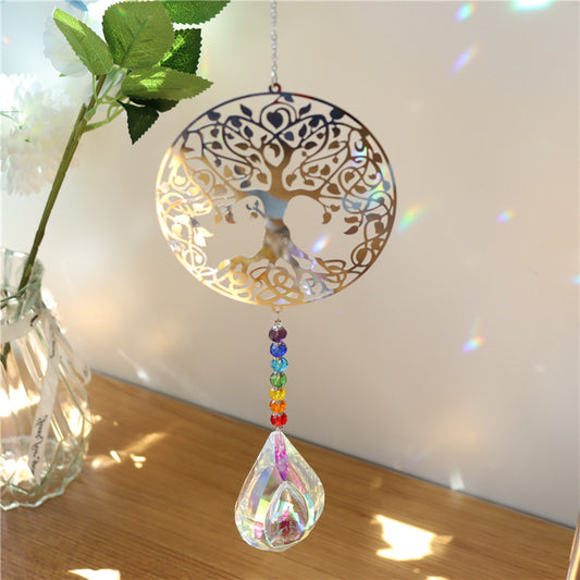 Life of Tree Oval Crystal Suncatcher - 4 Pcs