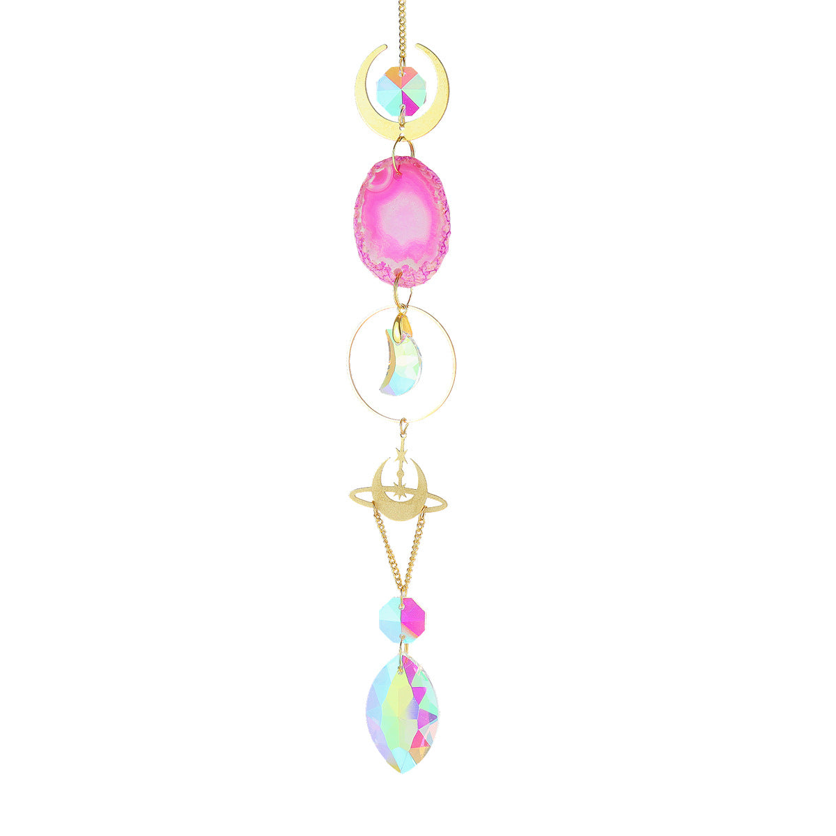 Agate Slice Crystal Suncatcher - Assortment 6 Pcs