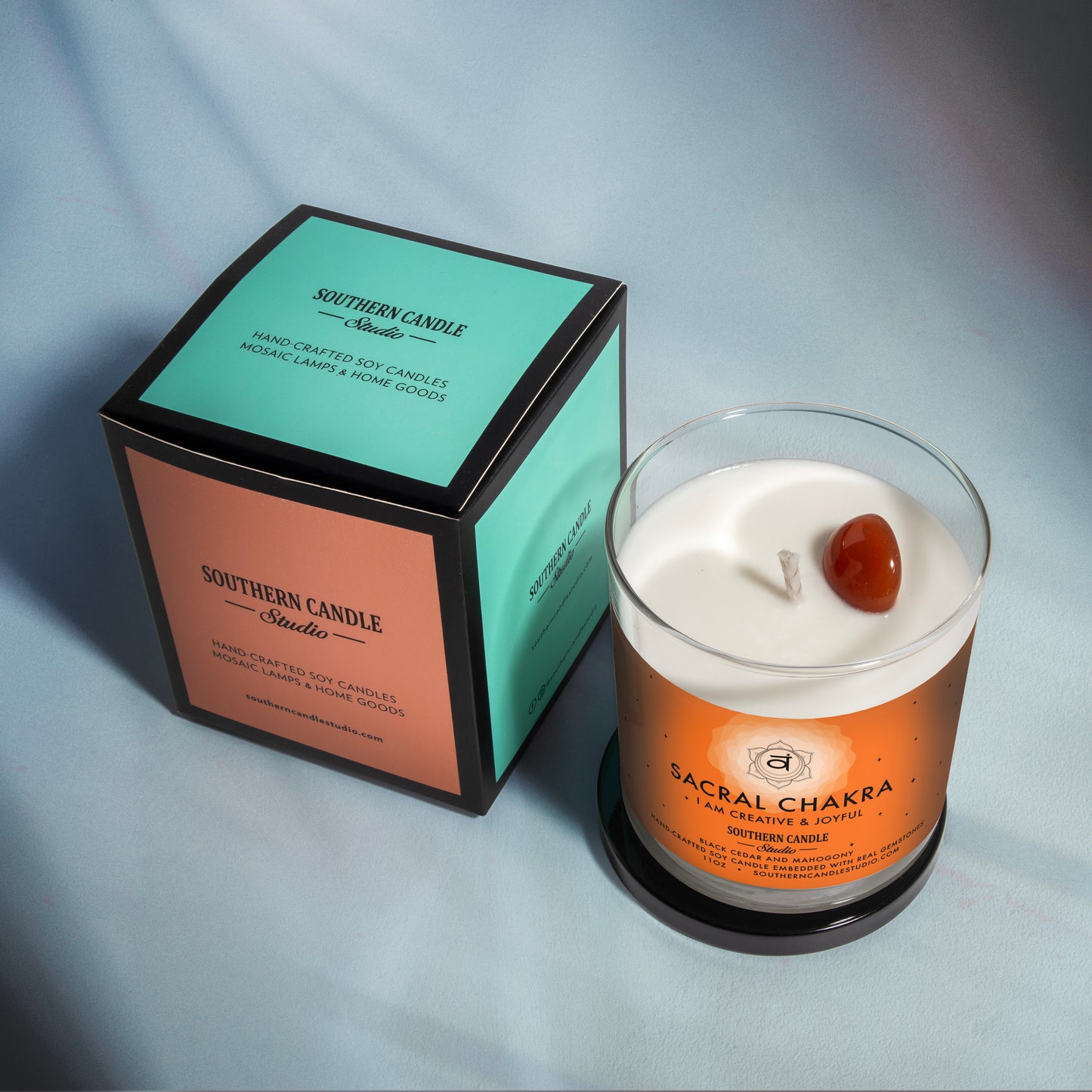 Sacral Chakra Gemstone Candle - Lotion Candle