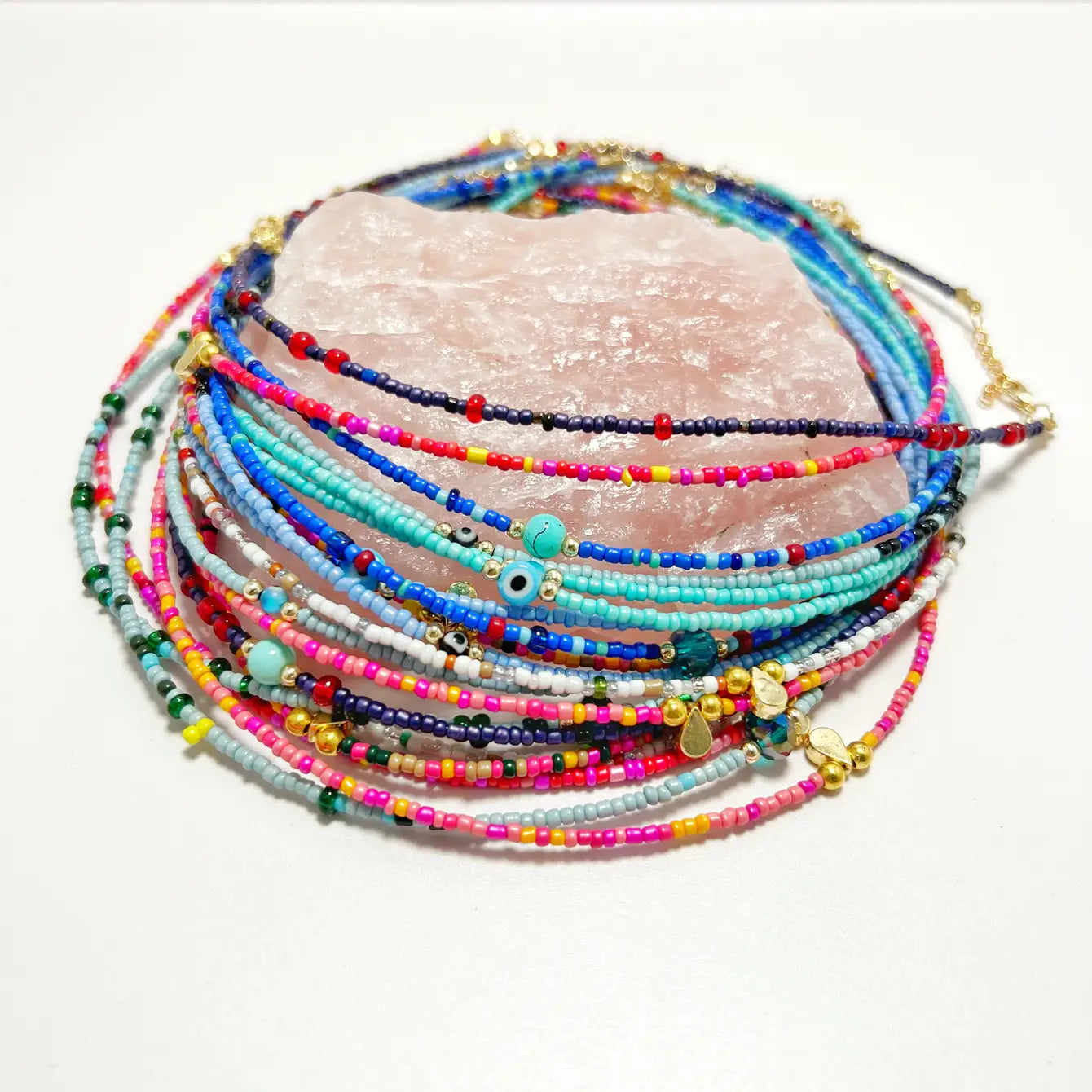 Multi Beaded Seed Necklace-Assortment 20 Pcs -TikTok Item