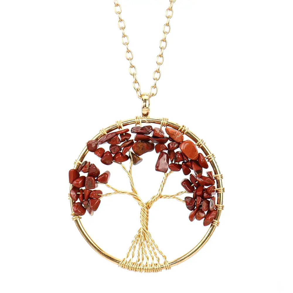 Large Gold Tree of Life Necklace - Assortment 6 Pcs