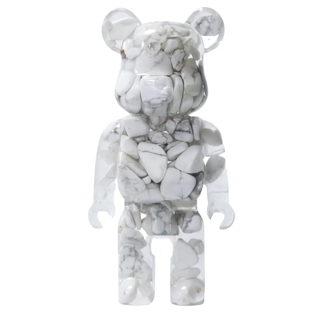 Cute Decorative Bear With Gemstone Chip - Assortment 6 Pcs