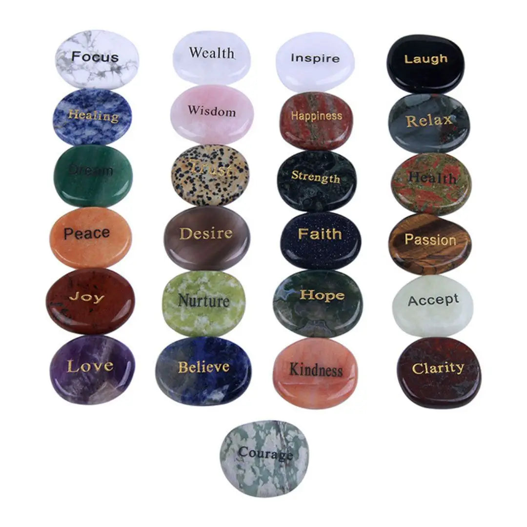 Inspirational Wish Stones-Gemstones Assortment 25 Pcs