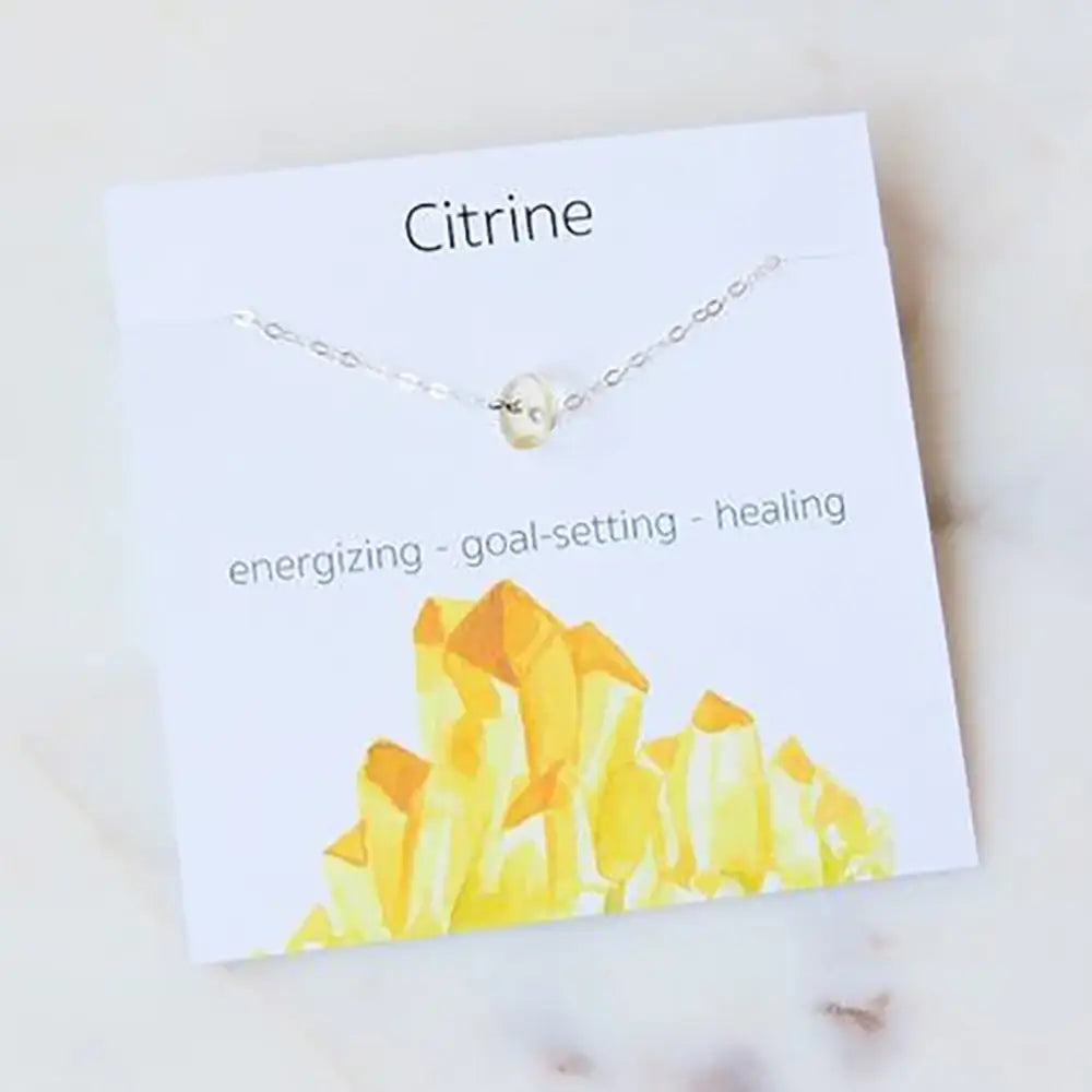 Dainty Birthstone Healing Necklace - Assortment 12 Pcs