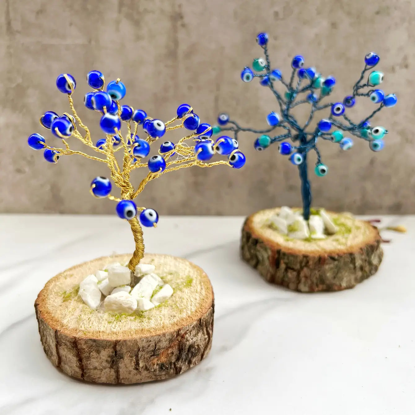 Gemstone Evil Eye Protection Tree - Assortment - 6 pcs