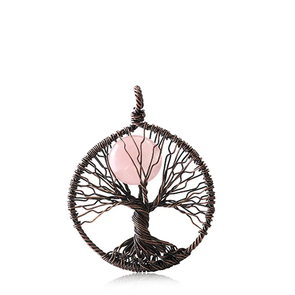 Antique Wire Wrapped Tree of Life Necklace - 6 Pcs