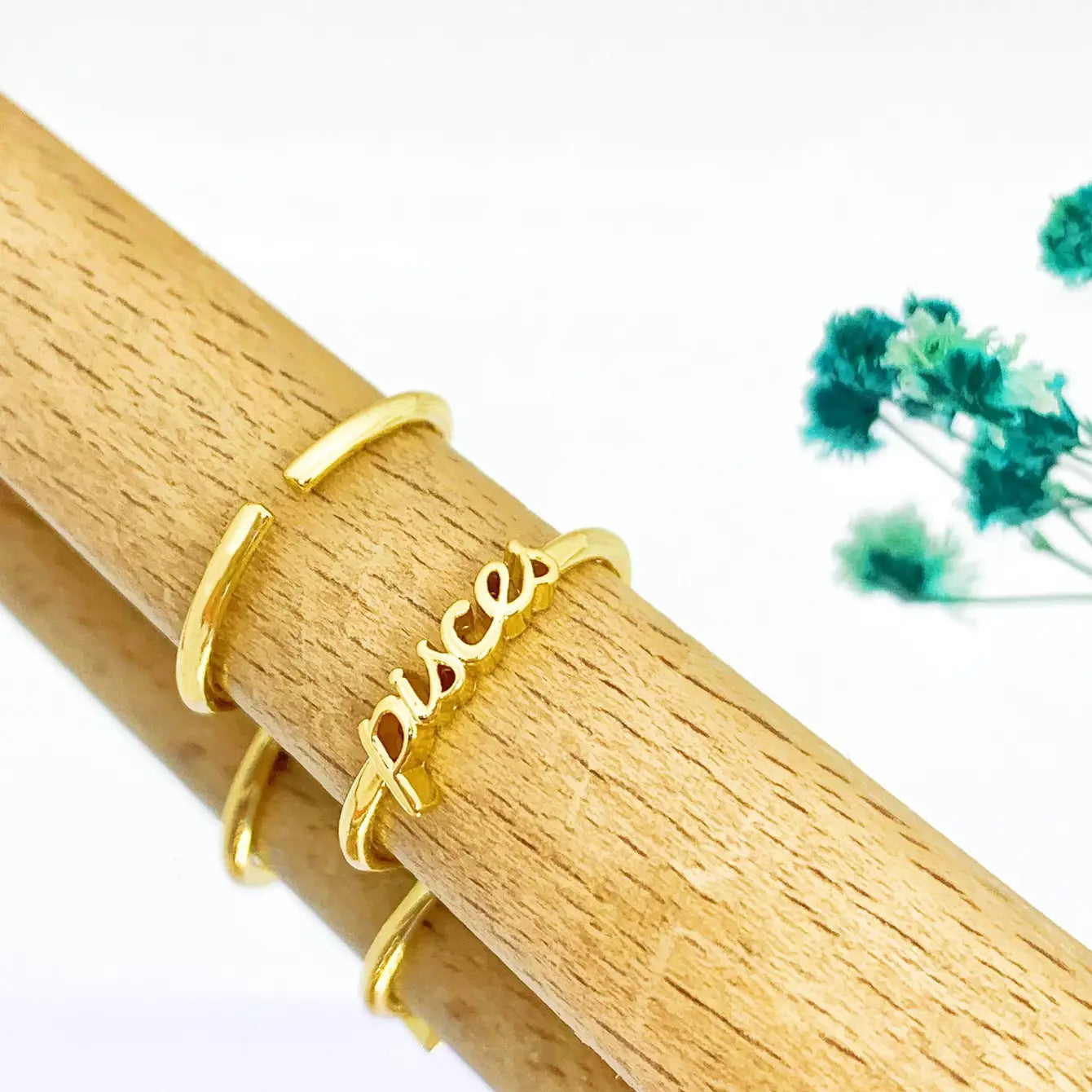 Zodiac Gold Rings - 24 Pcs