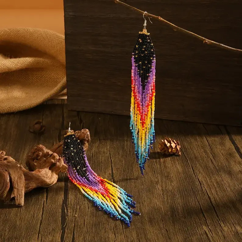 Handcrafted Miyuki Seeded Earrings - 4 Pairs