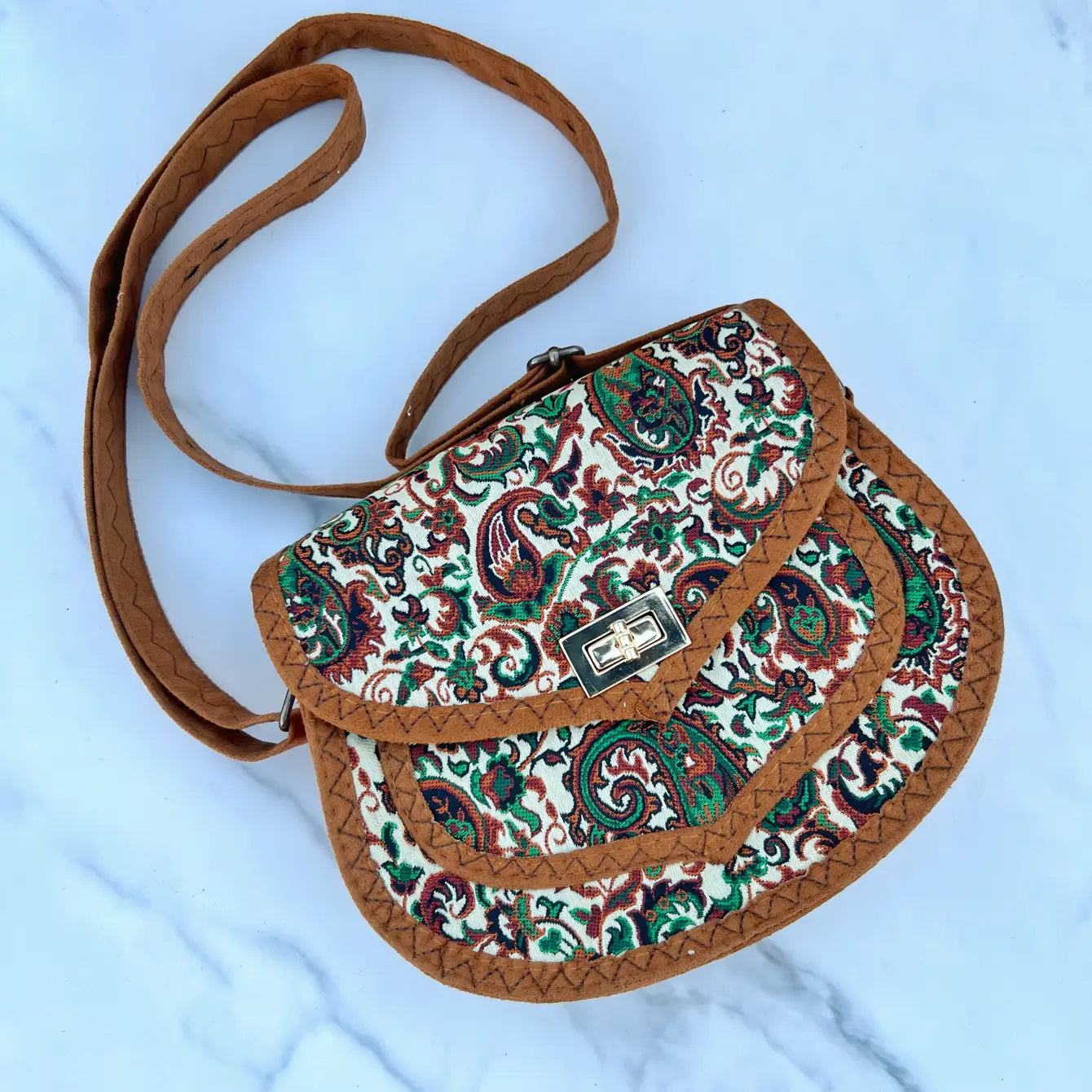 Paisley Bohemian Crossbody Chic Purse - Assortment of 8 Pcs