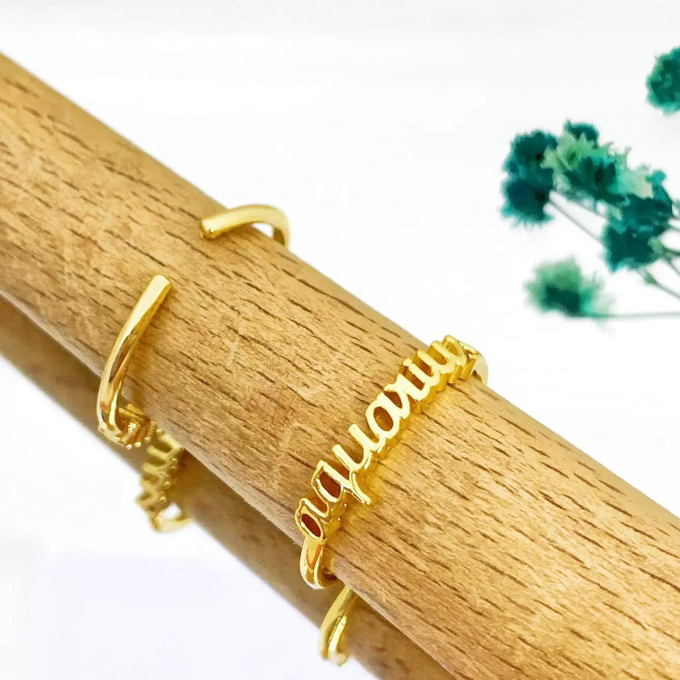 Zodiac Gold Rings - 24 Pcs