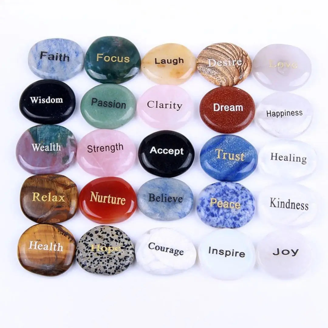 Inspirational Wish Stones-Gemstones Assortment 25 Pcs