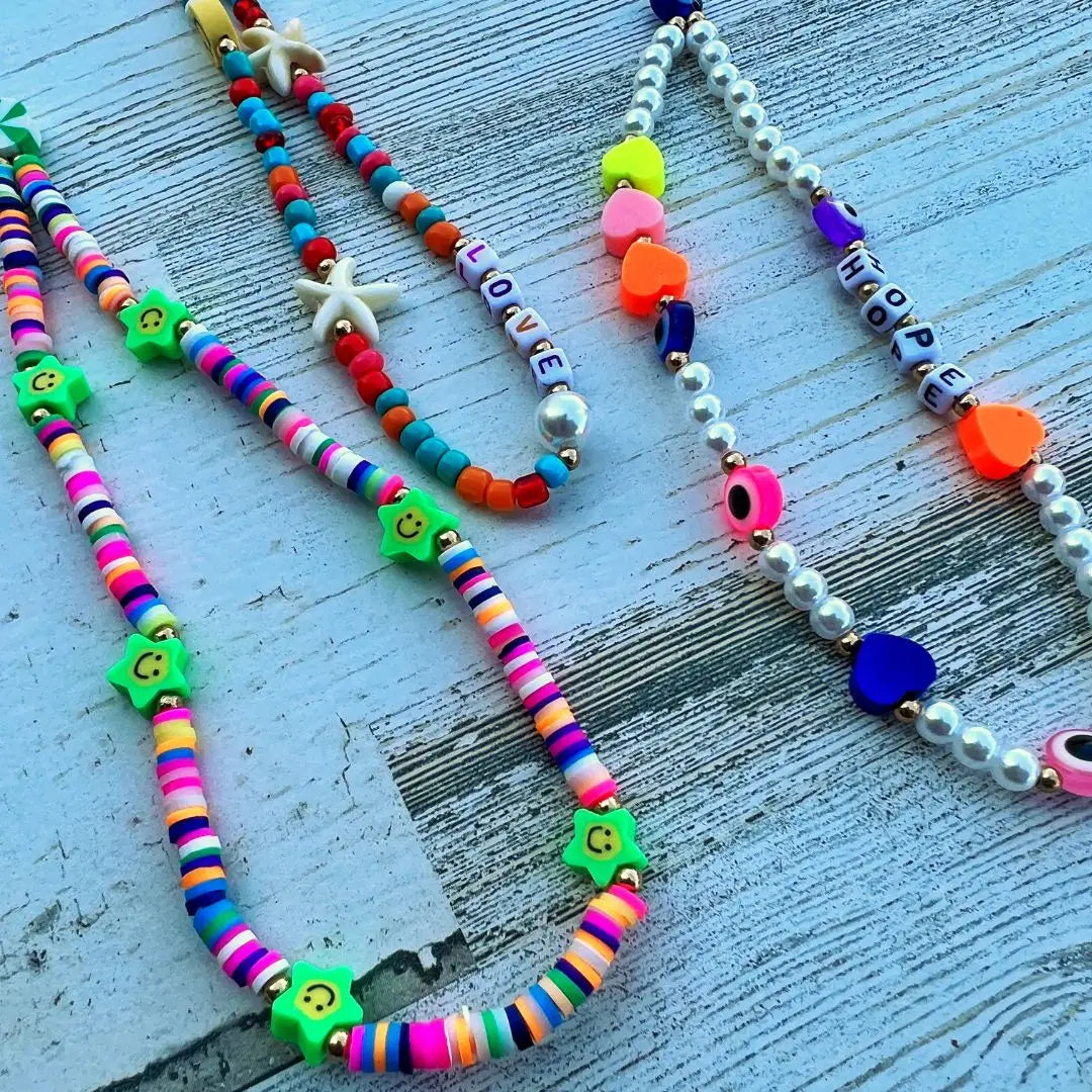 Cell Phone Chain-Happy Beads - with Display