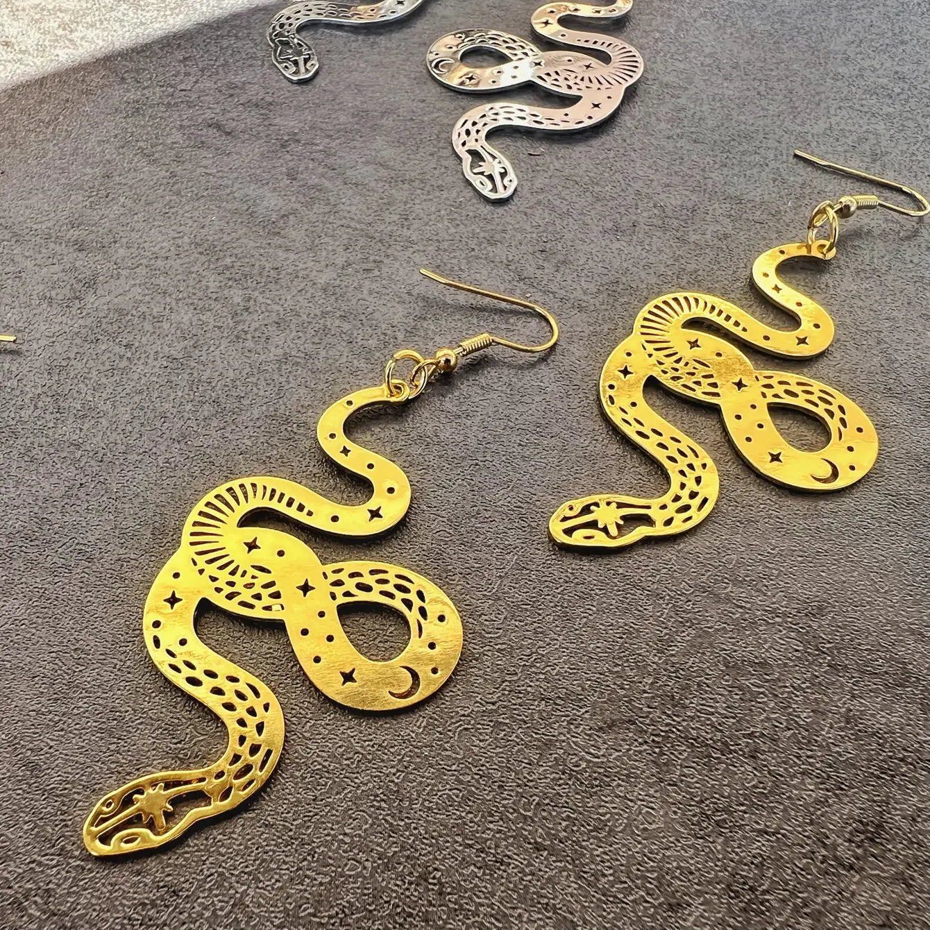 Celestial Snake Earrings - Assortment 12 Pairs