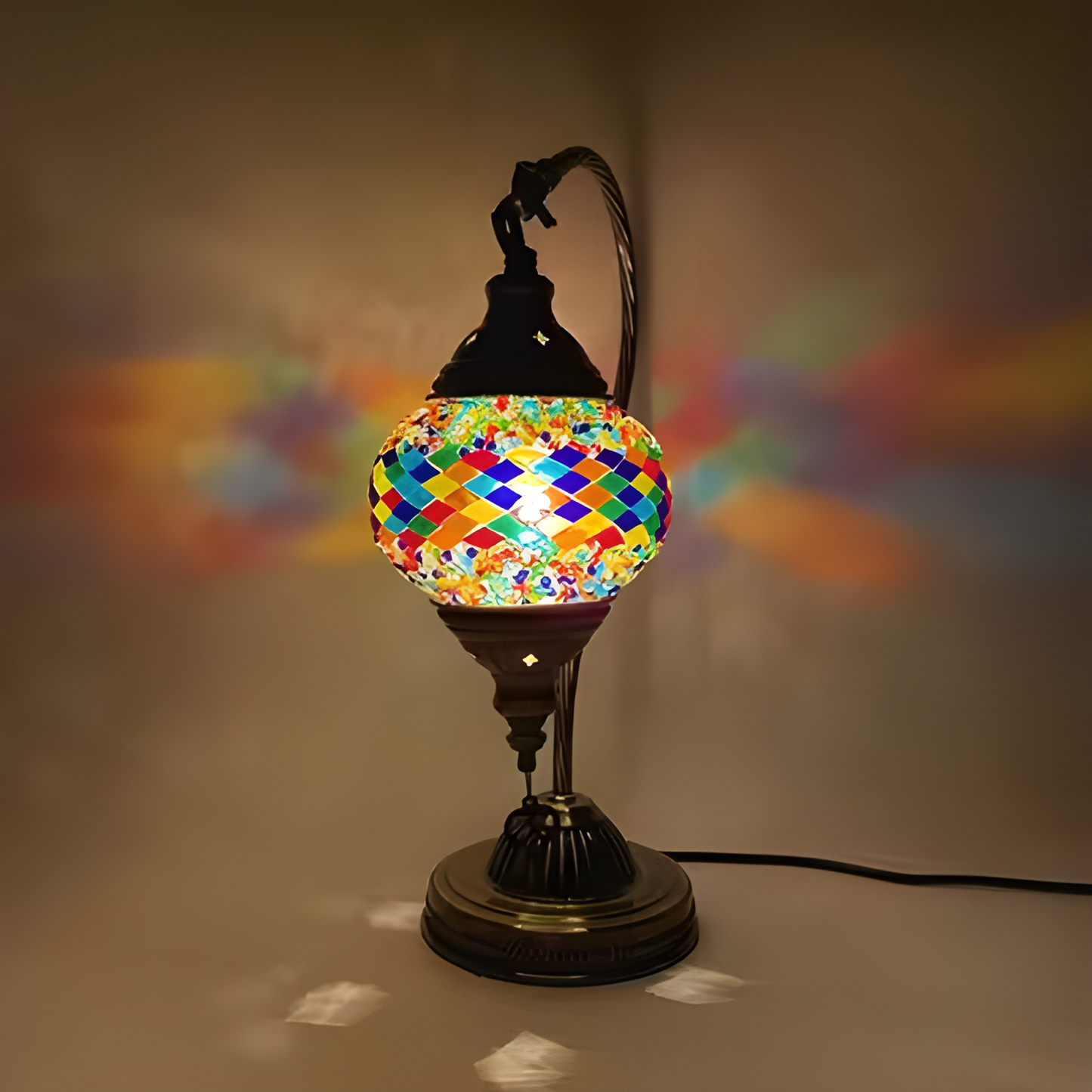 DIY Turkish Mosaic Swan Neck Table Lamp Home Kit - 4 Kits