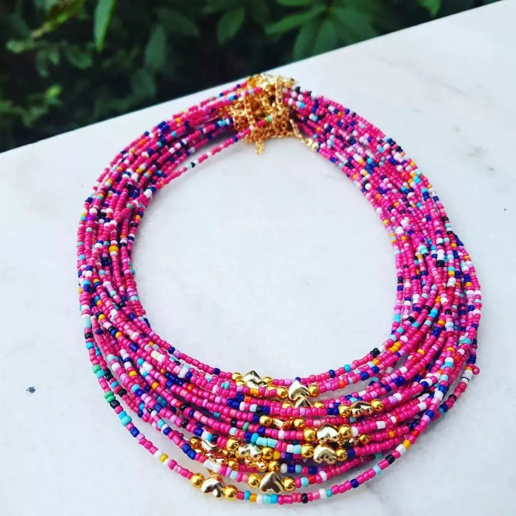 Multi Beaded Seed Necklace-Assortment 20 Pcs -TikTok Item