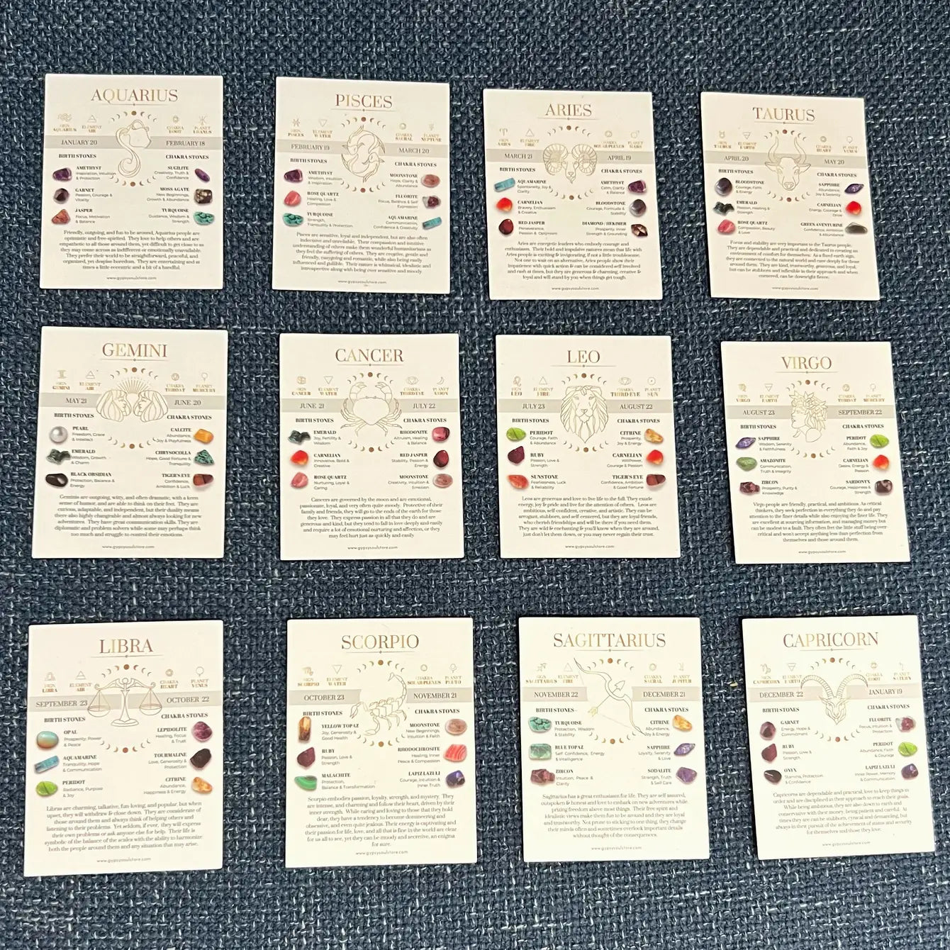 Zodiac Astrology Card - 60 Pcs