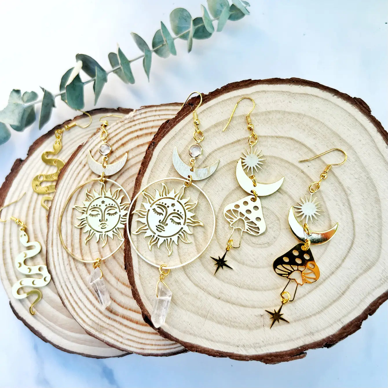 Celestial Crystal Earring Collection- Assortment 14 Pairs