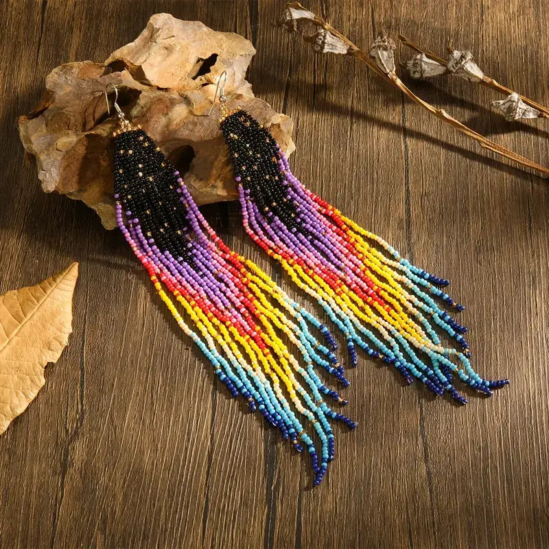 Handcrafted Miyuki Seeded Earrings - 4 Pairs