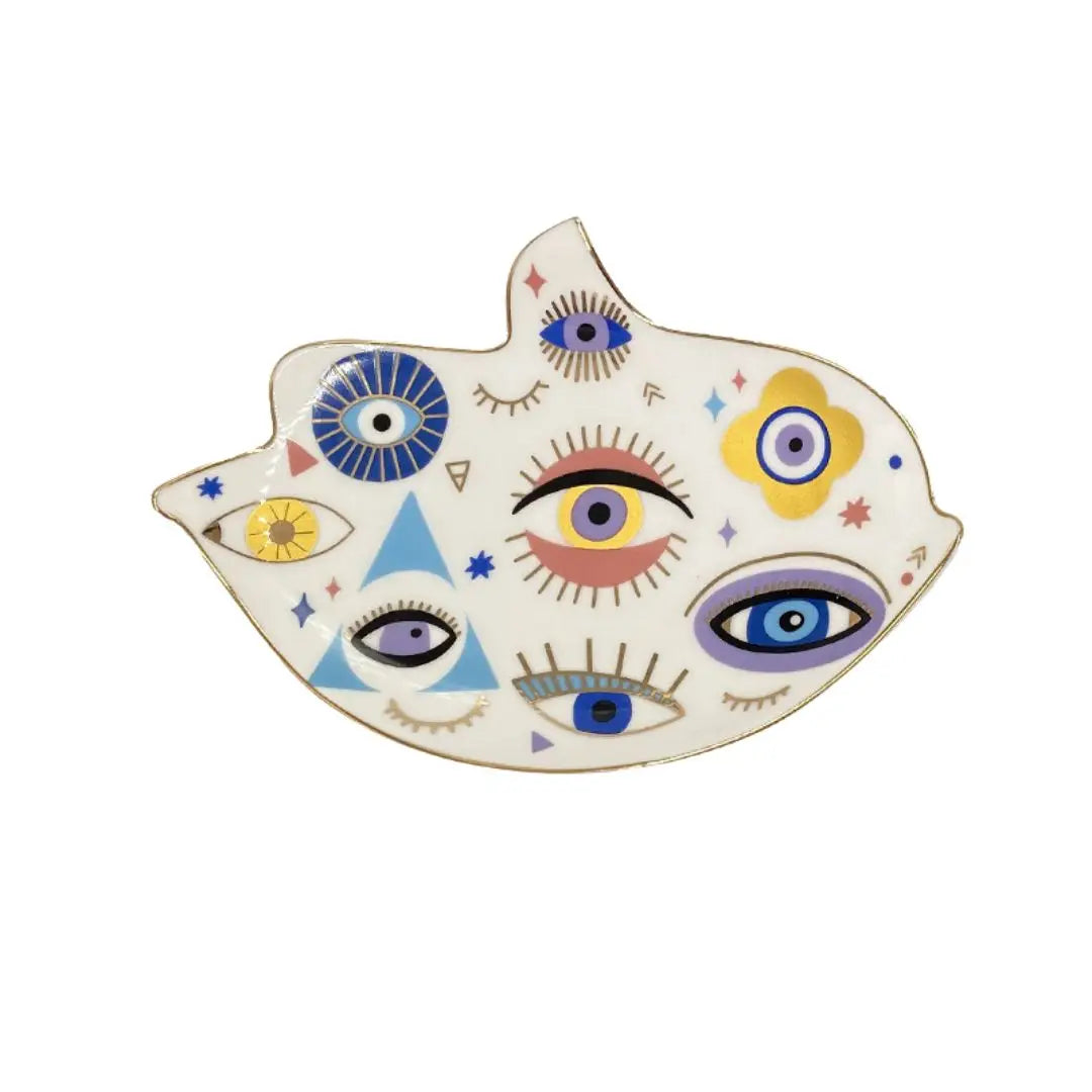 Unique Evil Eye Protection Jewelry Dish - 6 Pcs