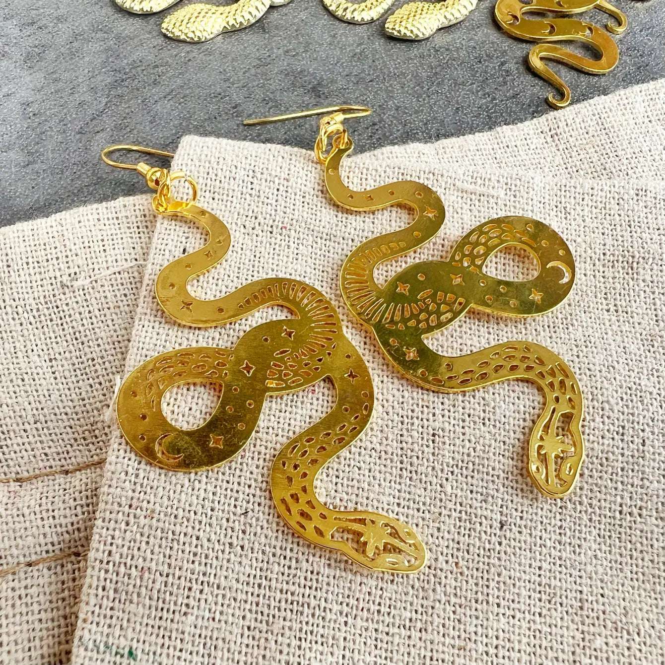 Celestial Snake Earrings - Assortment 12 Pairs