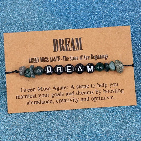 Crystal Healing Letter Bracelet - 9 Pcs