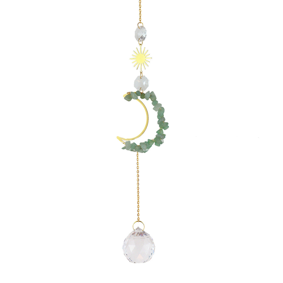 Celestial Small Moon Crystal Suncatcher - Assortment 6 Pcs