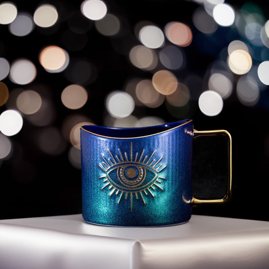 Evil Eye Coffe Mug - Blue-Green - 8pcs