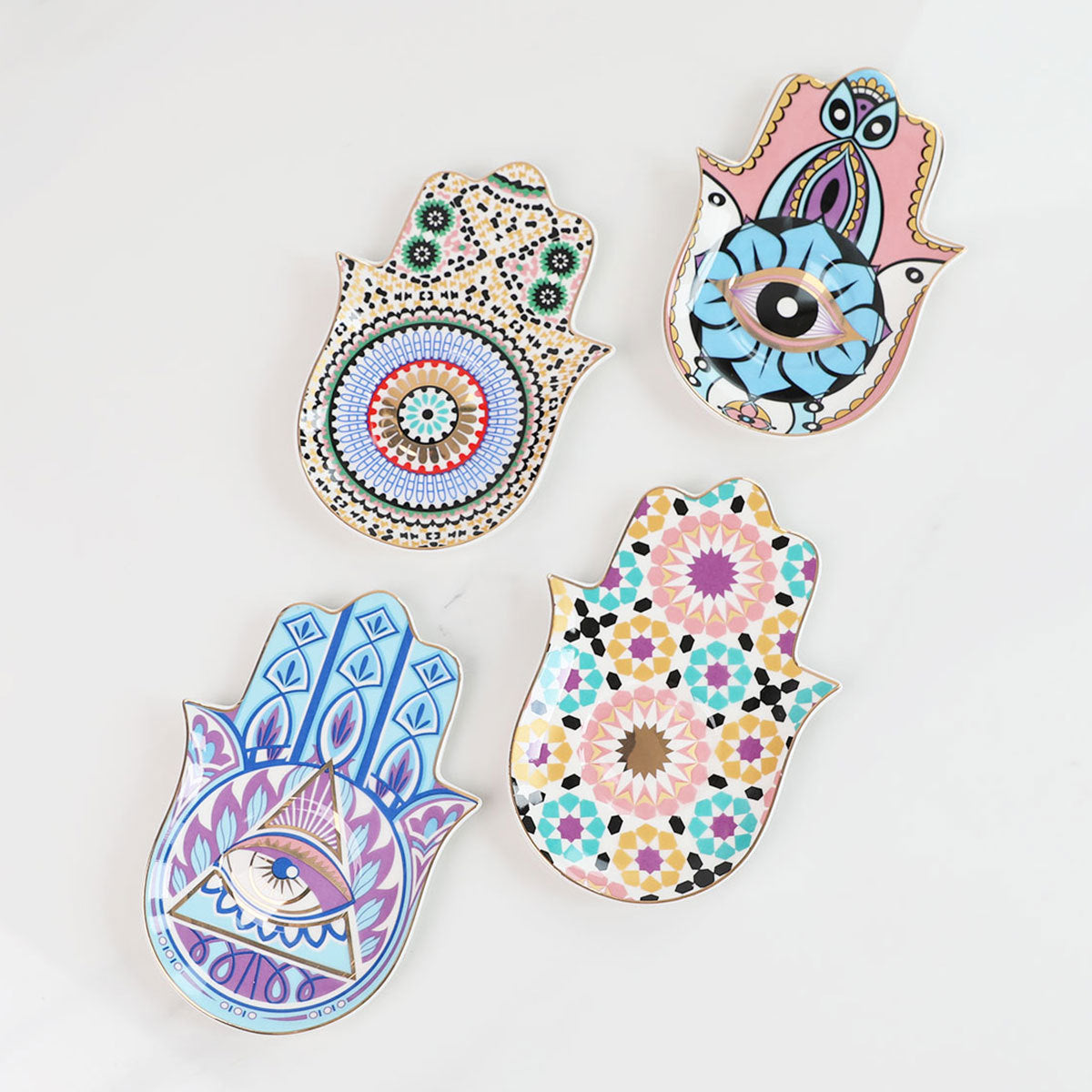 Evil Eye-Good Looking Eye Dish-Pink Gold - 2pcs