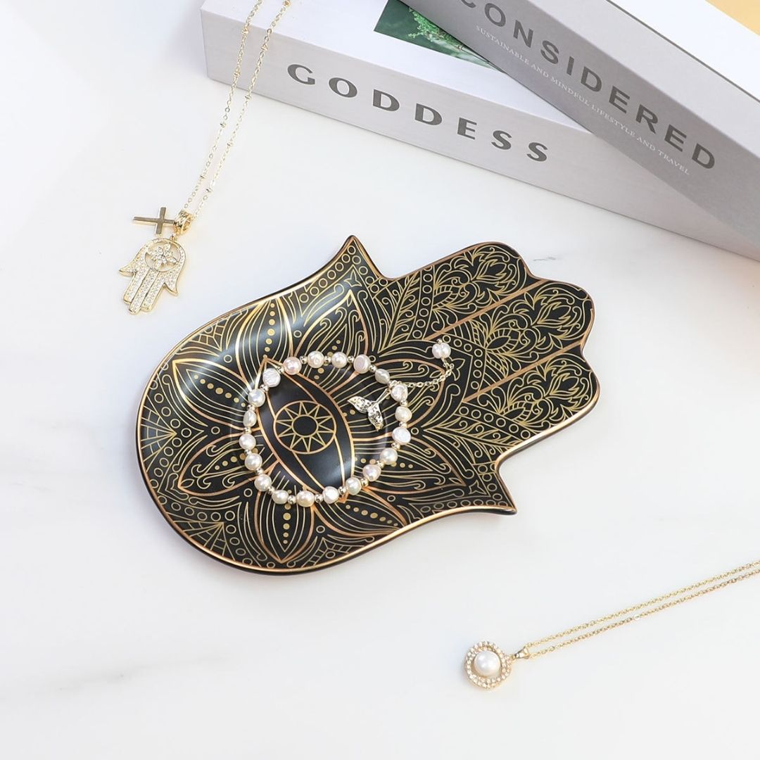 Evil Eye-Good Looking Eye Dish-Pink Gold - 2pcs