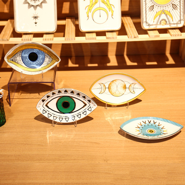 Eye Shaped Protection Trinket Dish - Blue - 2pcs