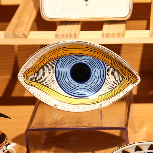 Eye Shaped Protection Trinket Dish - Yellow - 2pcs