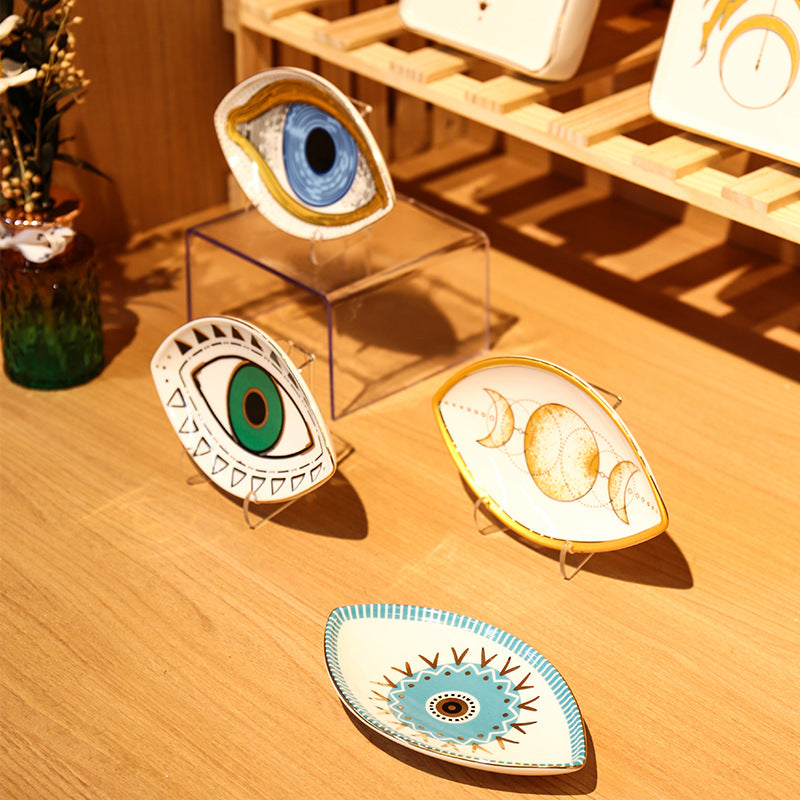 Eye Shaped Protection Trinket Dish - Yellow - 2pcs