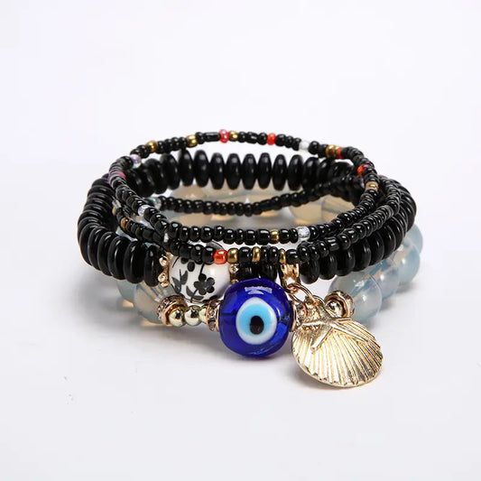 Boho Protection Stack Layering Bracelet Set - Assortment