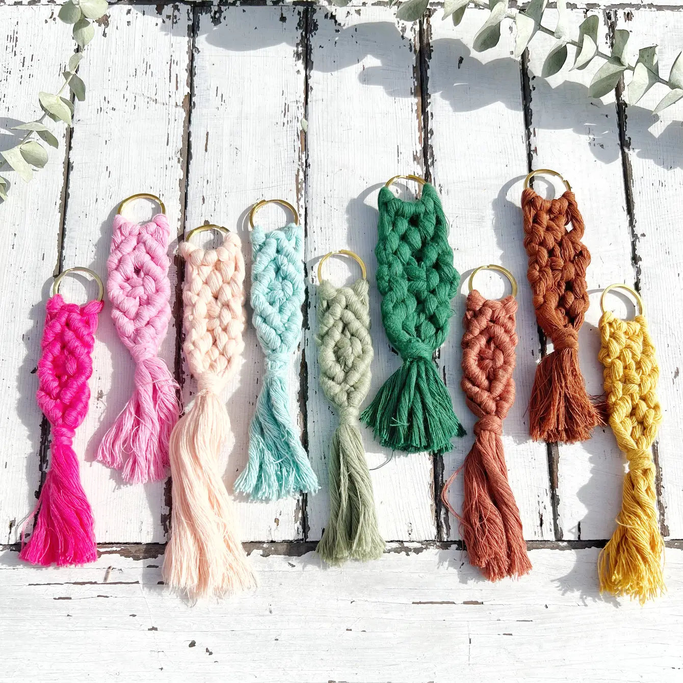 Fishtail Macrame Keychain - Assortment 24 Pcs