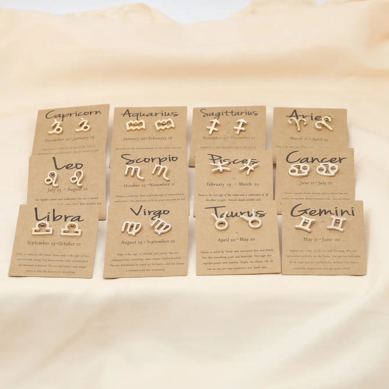 Zodiac Earrings Display-24 Pairs