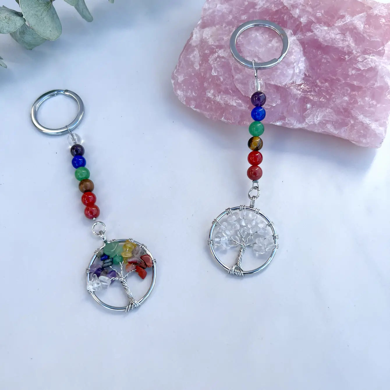 Chakra Gemstone Tree of Life Keychain -12pcs