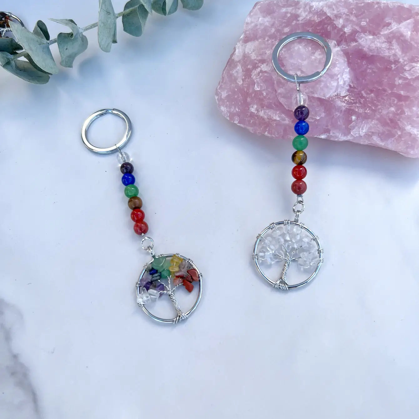 Chakra Gemstone Tree of Life Keychain -12pcs