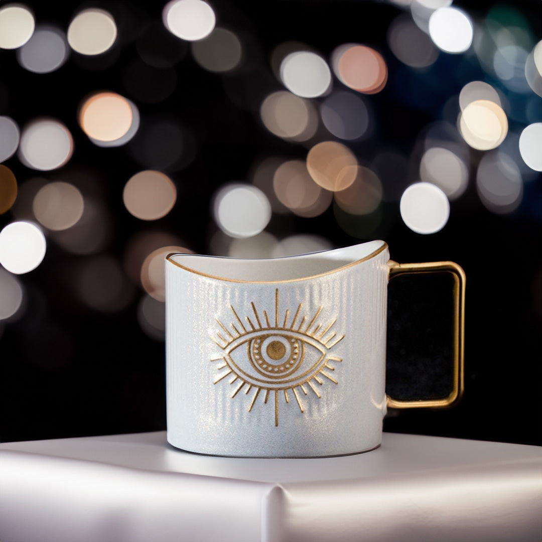 Evil Eye Coffe Mug - White - 8pcs